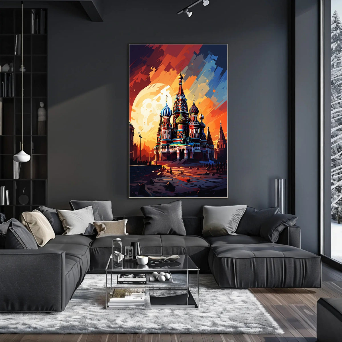 Vibrant St. Basil's Cathedral Travel Art Poster