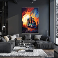 Vibrant St. Basil's Cathedral Travel Art Poster