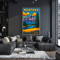 Montana Landscape Poster
