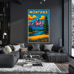 Montana Landscape Poster