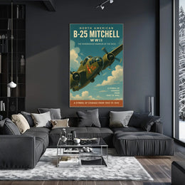 North American B-25 Mitchell WWII Icon Poster