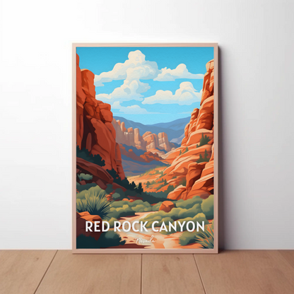 Red Rock Canyon Nevada Travel Poster