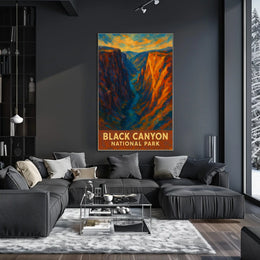 Black Canyon National Park Poster Wall Art 18x24 Print