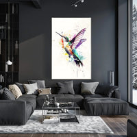 Vibrant Hummingbird Art Poster