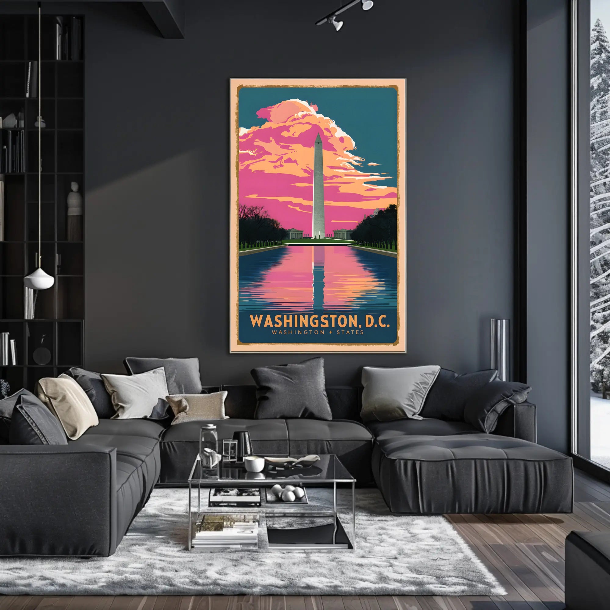 Washington, D.C. Monument at Sunset Poster