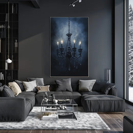 Vintage Chandelier Gothic Art Print Poster