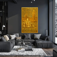 Plaza In Gold Kansas City Poster