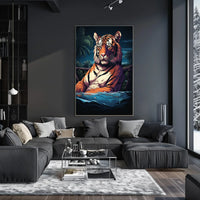 Tropical Tiger in Jungle Environment - Animal Poster