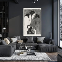 Elegant Woman with Vase: Abstract or Artistic Poster