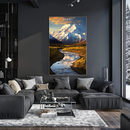 Denali National Park Scenic Poster Wall Art Print