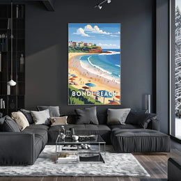 Bondi Beach Vintage Travel Artwork Poster