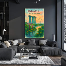 Singapore Serenity: Iconic Landmarks in Watercolor Art