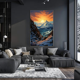 Majestic Mountain Sunrise Poster