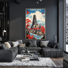 Fukuoka Castle Heritage Art Print - Cultural or Heritage Poster