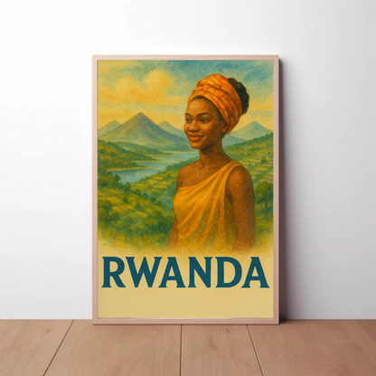 Rwanda Woman Valley Pride Poster Travel