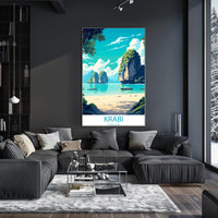 Krabi Tropical Paradise Travel Poster