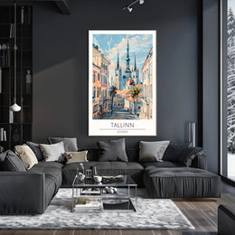 Scenic View of Tallinn Poster PosterGoat