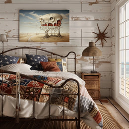 Imaginative Landscape Surreal Organic Architecture Artistic Poster