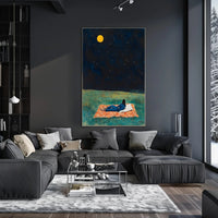 Stargazing Serenity Poster Night Sky Wall Art Print