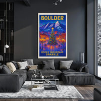 Boulder Rocky Mountain Sparkle Poster