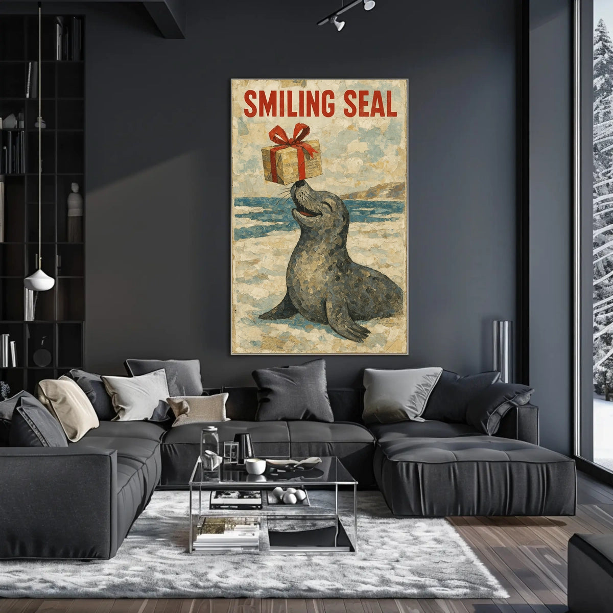 Smiling Seal Poster