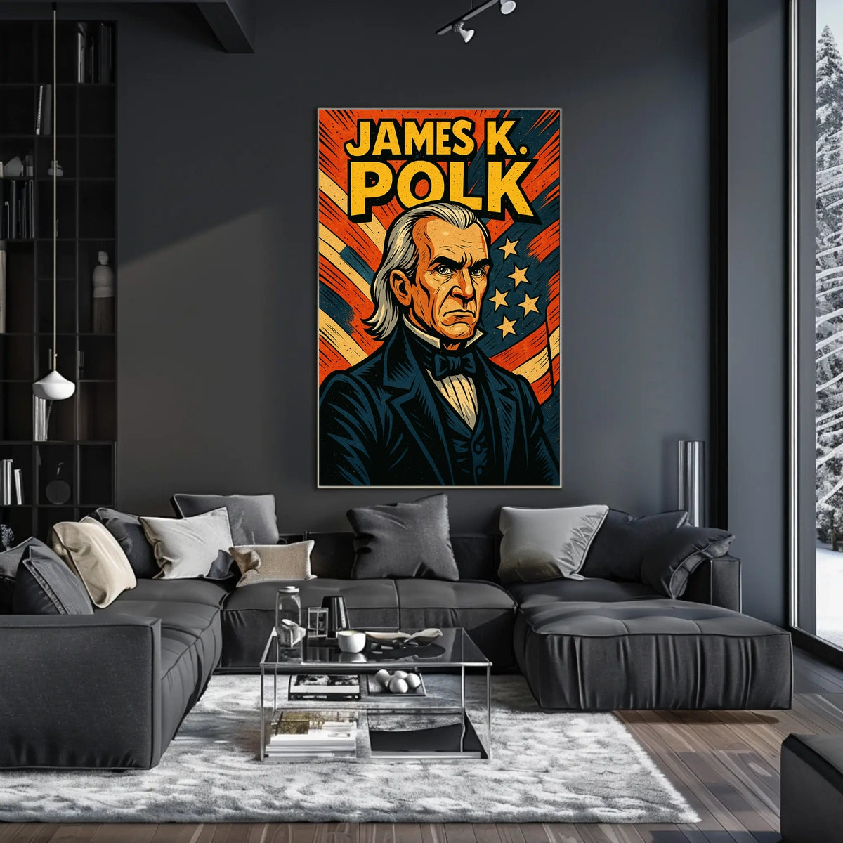 James K Polk Poster Scenic History Wall Art Print For Home