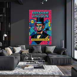 Bold Lincoln Pop Art, Motivational or Quote Poster PosterGoat