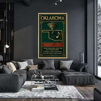 Oklahoma's Unique Culture and Geography Poster