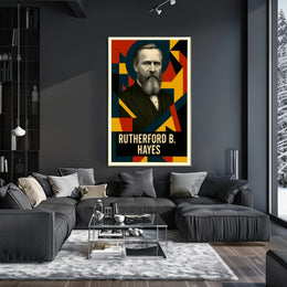 Rutherford B. Hayes 19th President of the United States Abstract Pop Poster