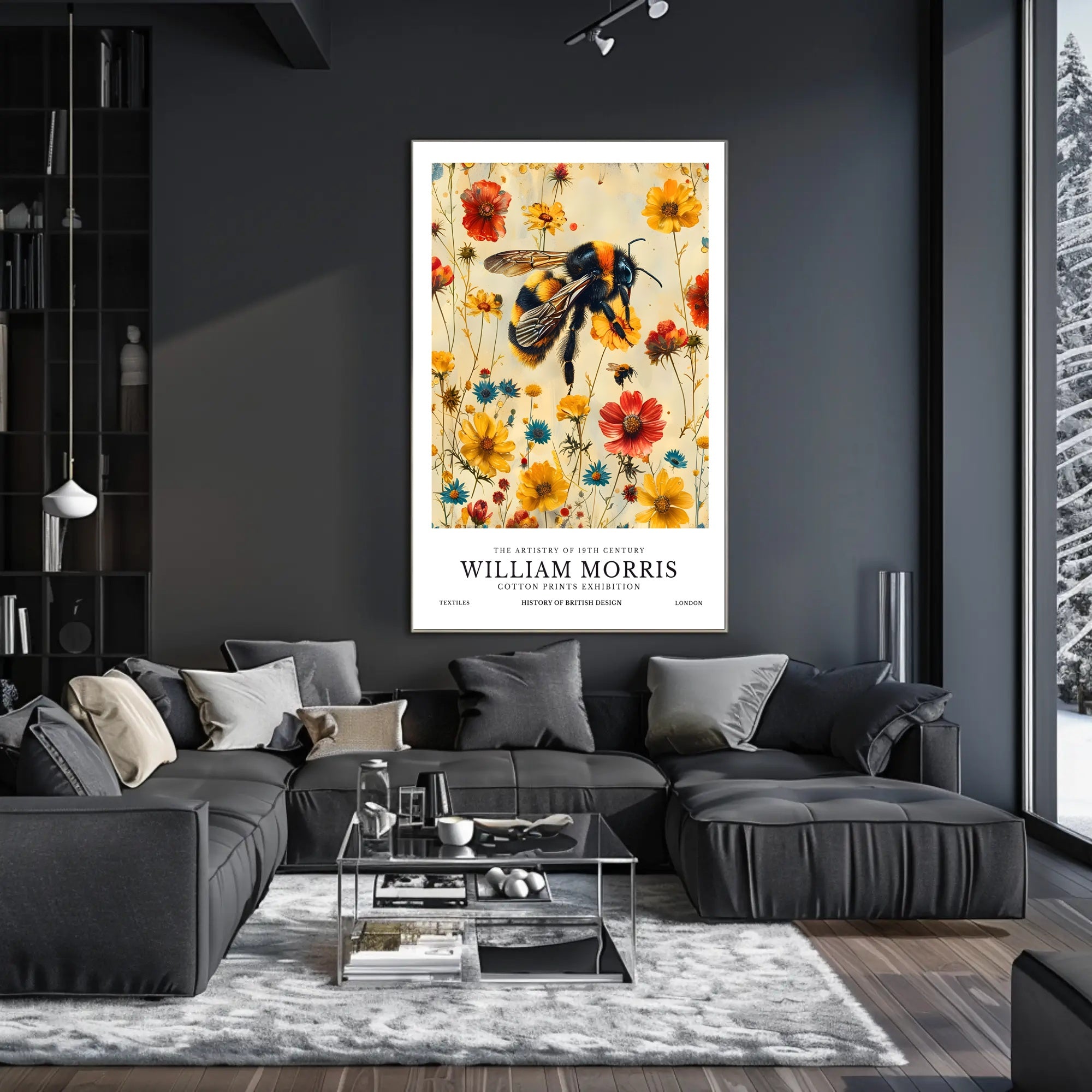 William Morris Vintage Bee Botanical Artistic Poster