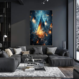 Shattered Light Abstract Geometric Art Poster