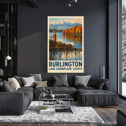 Burlington Lake Champlain Lights Poster