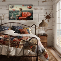Surreal Ocean Dreamscape: Artistic Poster