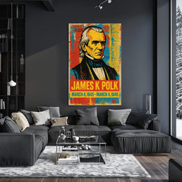 James K. Polk 11th President of the United States Street Art Mashup Poster