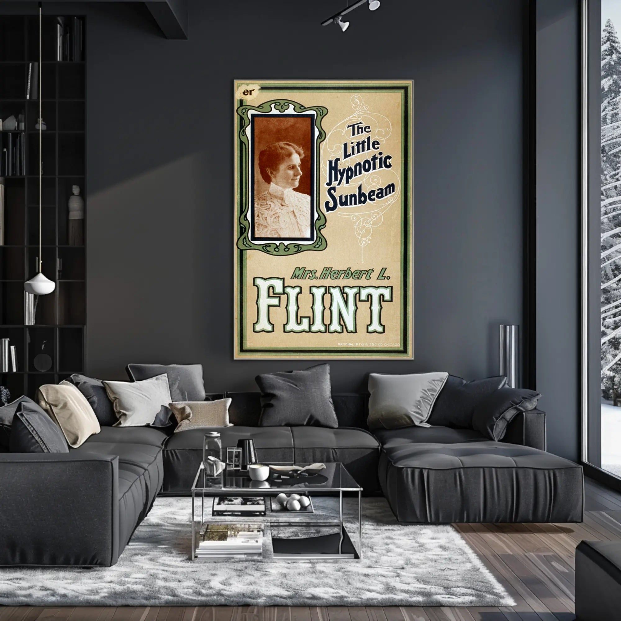 Vintage Art Nouveau Hypnosis Show Cultural or Heritage Poster