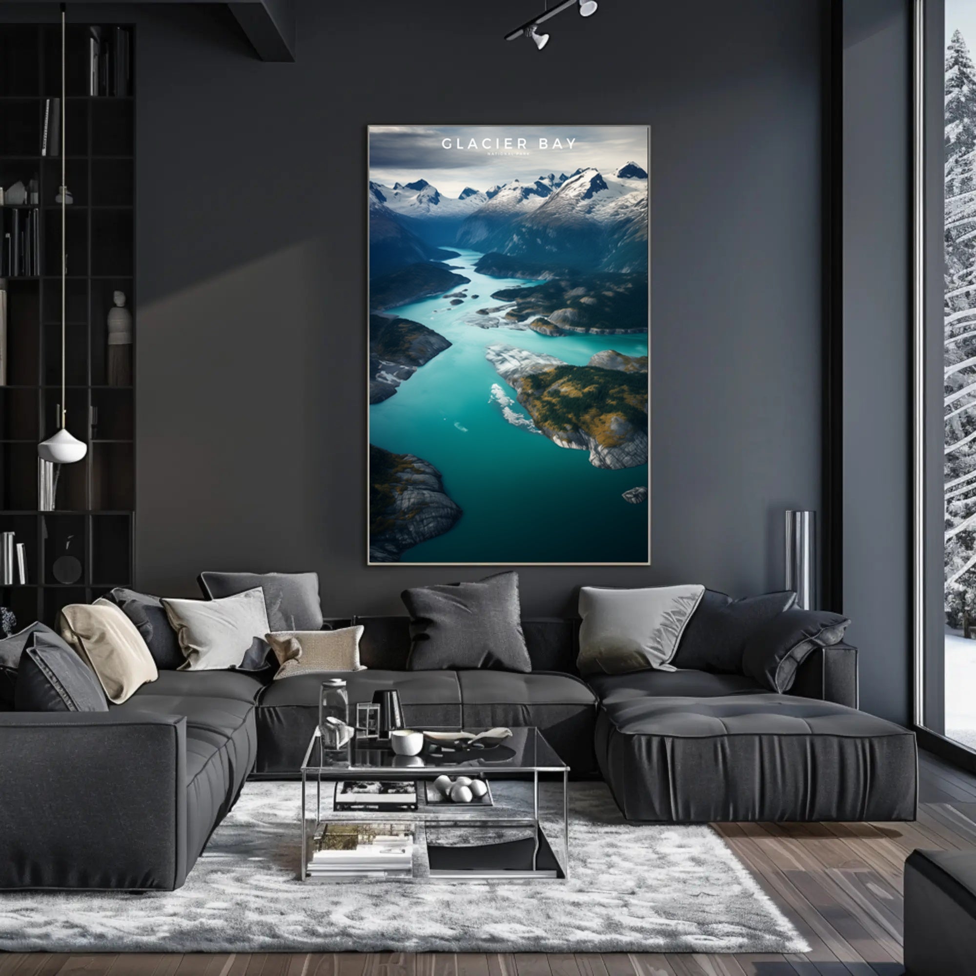 Glacier Bay Travel Poster Serene Landscape Wall Art