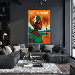 Côte dIvoire Portrait Poster
