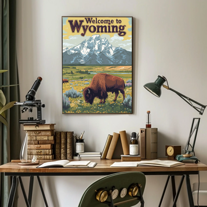 Welcome to Wyoming Vintage Poster