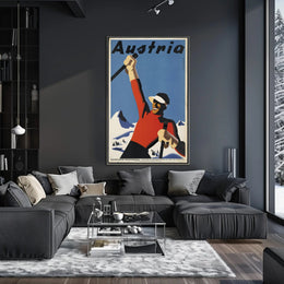 Austria Skiing Poster PosterGoat