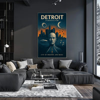 Detroit Heritage Industrial Music Skyline Poster