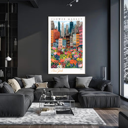 Vibrant City Blooms Poster PosterGoat