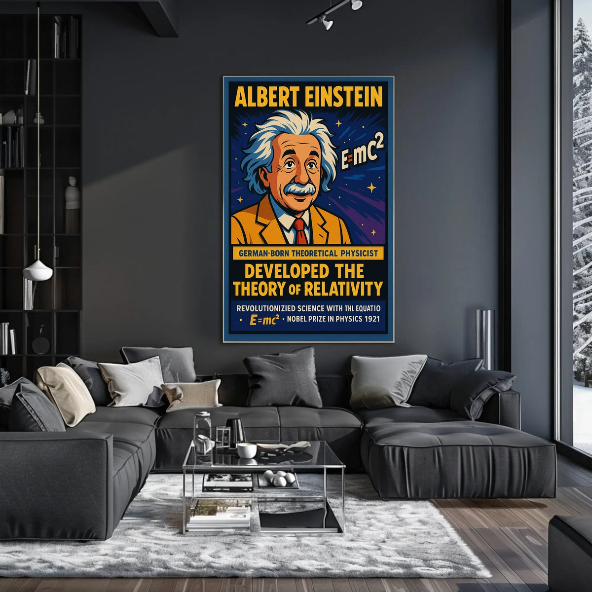 Einstein Relativity Vintage Science Educational Poster