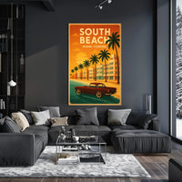 South Beach Miami Art Deco Travel Poster