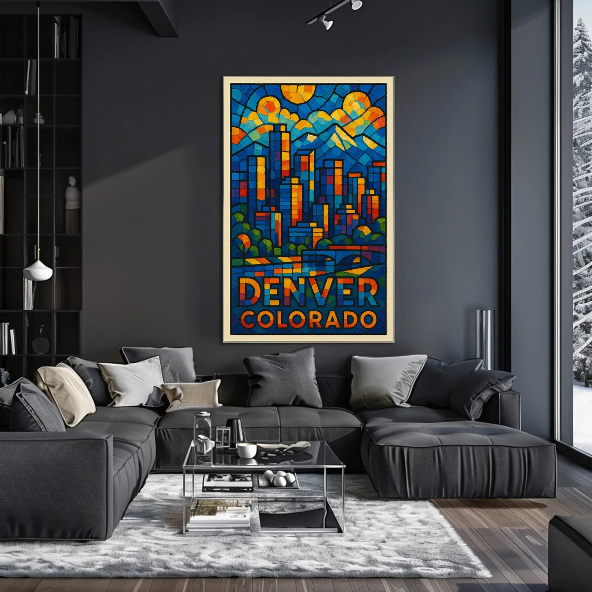 Denver, Colorado Vibrant Cityscape Poster