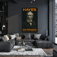 Rutherford B. Hayes 19th President of the United States Techno Schematic Poster