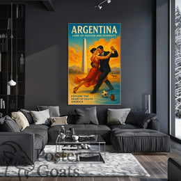 Argentina Tango Vibes: Vibrant Cultural or Heritage Poster