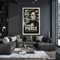Franklin Pierce 14th President of the United States Digital Montaje Poster