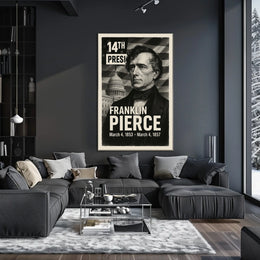 Franklin Pierce 14th President of the United States Digital Montaje Poster