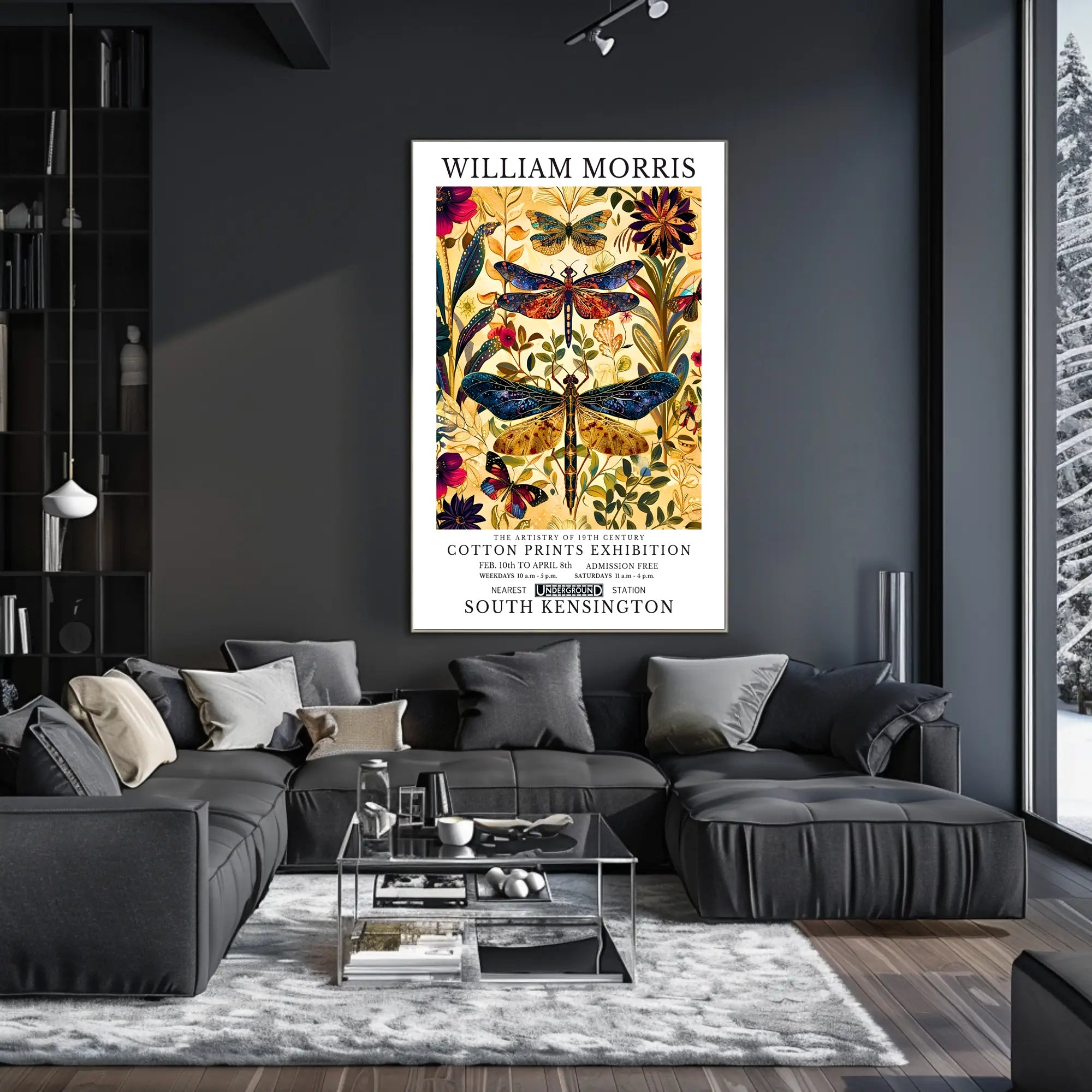 William Morris Inspired Exhibition Art Nouveau Poster