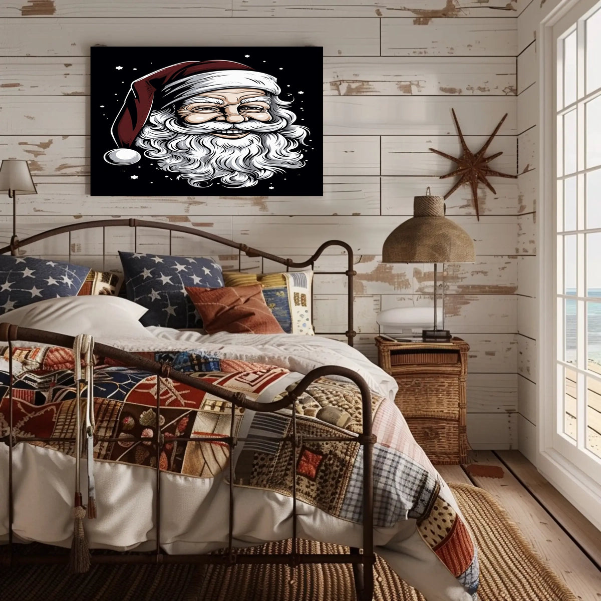 Jolly Santa Claus Illustration Poster